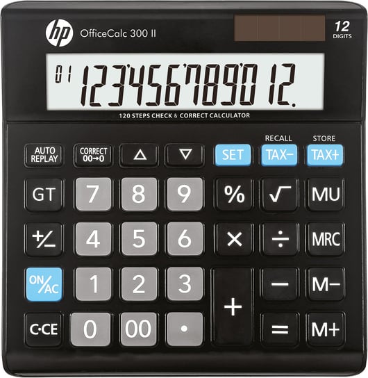 Kalkulator biurowy HP-OC 300 II/INT BX, 12 cyfr, 158x151x29mm, Czarny HP