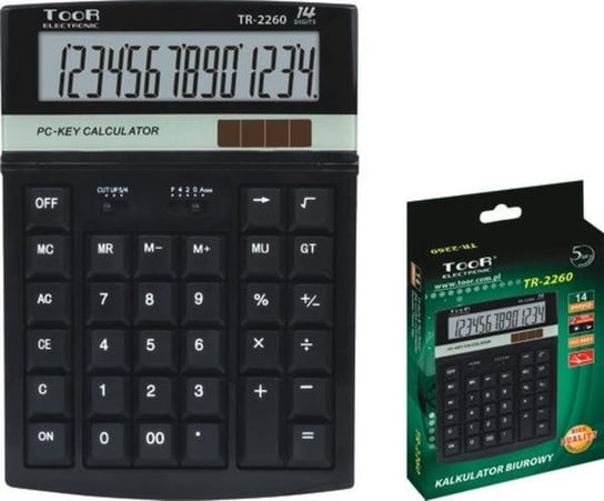 Kalkulator biurowy, TooR TR-2260, 14 pozycji Toor