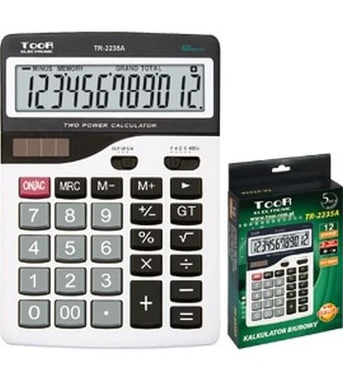 Kalkulator biurowy TR-2235A, czarny Toor