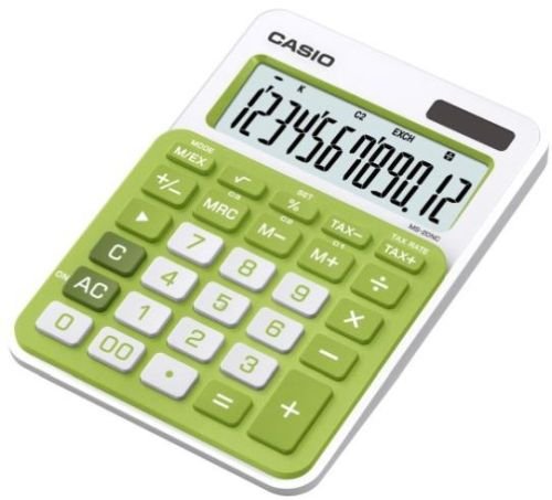 Kalkulator biurowy, zielony, MS-20NC-GN-S Casio