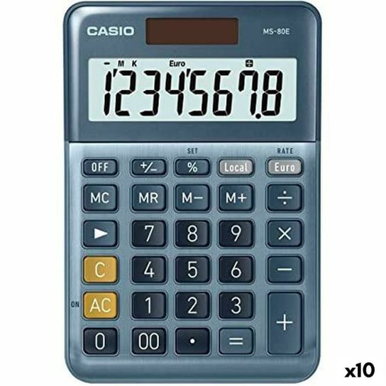 Kalkulator Casio MS-80E Niebieski (10 Sztuk) Inna marka