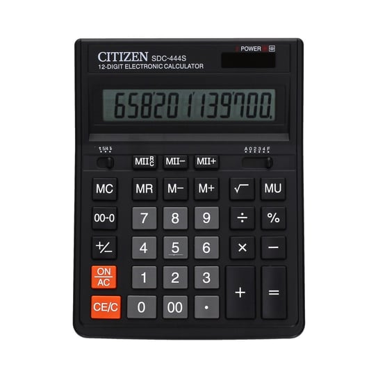 Kalkulator Citizen 12 Cyfr. Sdc444s, czarny Neopak