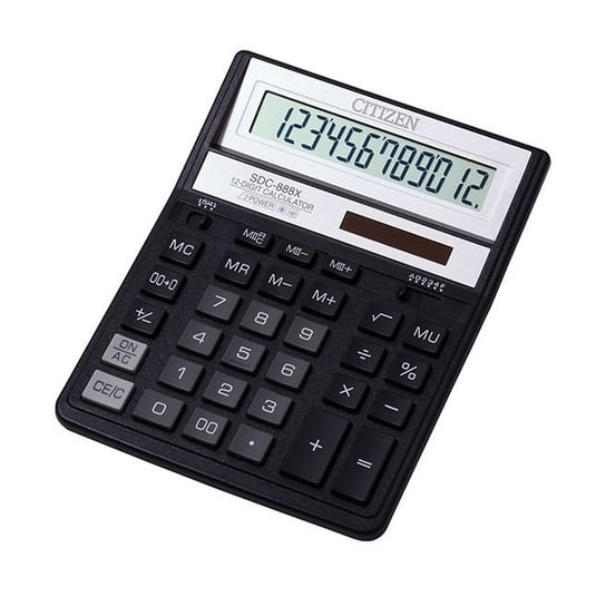 Kalkulator Citizen 12 Cyfr. Sdc888xbk, czarny Neopak