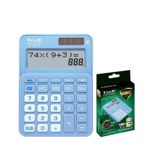 Kalkulator Dwuliniowy Tr 1223Db B 10 Pozycyjny Niebieski Toor