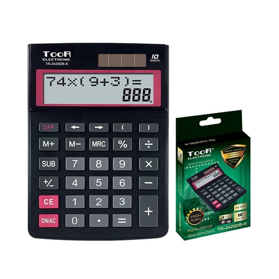 Kalkulator dwuliniowy TR-2429DB-K Toor