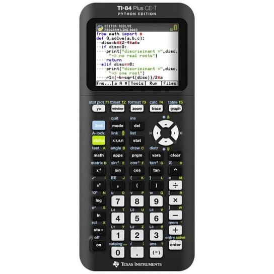 Kalkulator graficzny Texas Instruments TI-84 Plus CE-T Python Edition czarny, srebrny Ekran: 16 baterii (szer. x wys. x gł.) 85 Inna marka