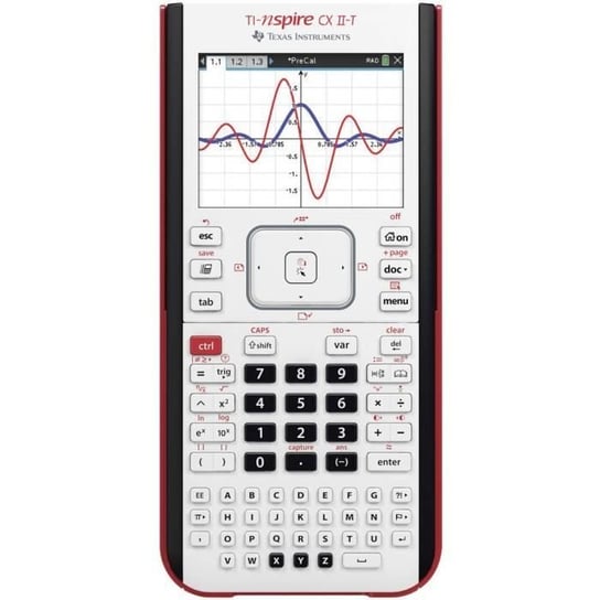Kalkulator graficzny zasilany baterią firmy Texas Instruments NSPCXIIT w kolorze czarnym Inna marka