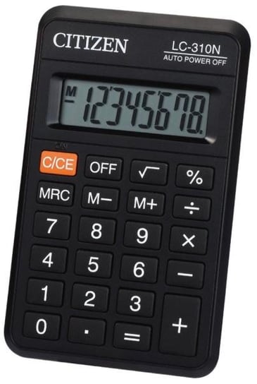 Kalkulator kieszonkowy, Citizen LC-310N, czarny Citizen