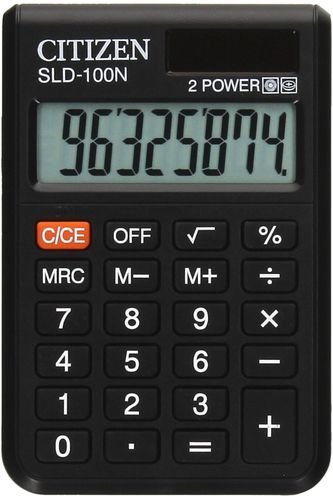 Kalkulator kieszonkowy, Citizen SLD-100NR, czarny Citizen