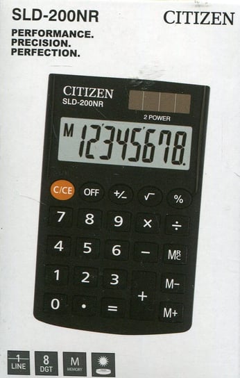 Kalkulator kieszonkowy, Citizen SLD-200NR, czarny Citizen
