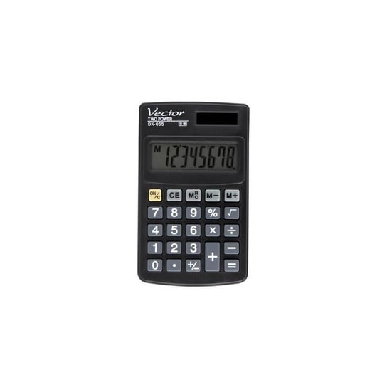 Kalkulator kieszonkowy, czarny, KAV-DK-055 Vector