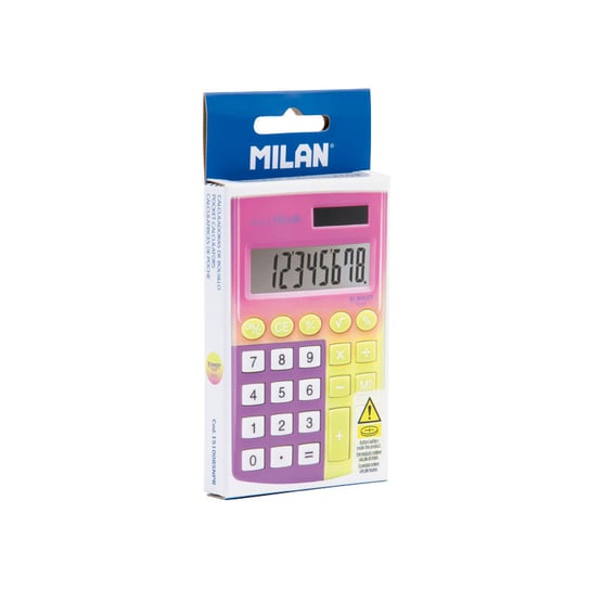 Kalkulator Kieszonkowy Milan Sunset 151008Snpr Fioletowo - Różowy Milan