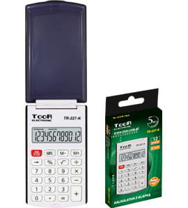 Kalkulator kieszonkowy TOOR TR-227 12-pozycyjny z klapką Toor