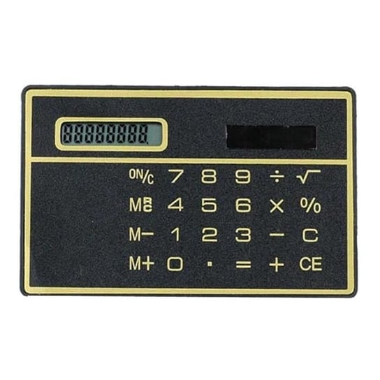 Kalkulator kieszonkowy zasilany energią słoneczną Ultracienka mini karta kredytowa z 8 przydatnymi cyframi w losowym kolorze Inna marka