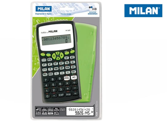 Kalkulator naukowy 240 funkcji, zielony Milan