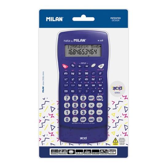 Kalkulator naukowy MILAN M228 ACID 159005 niebieski Milan Polska