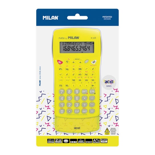 Kalkulator naukowy MILAN M228 ACID 159005 żółty Milan Polska