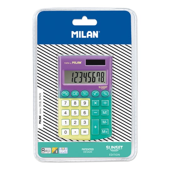 Kalkulator Pocket Sunset Fiol-Ziel-Żółty Milan