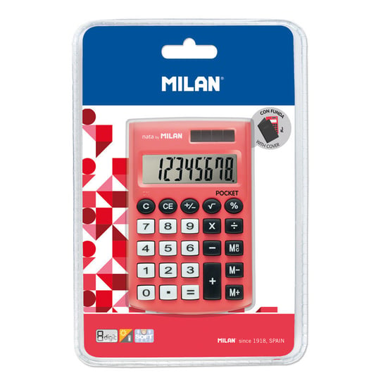 Kalkulator Pocket Touch Czerwony Milan