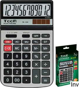 Kalkulator Toor Tr-1216, 12 Pozycyjny, Podwójne Zasilanie 120-1835 Toor