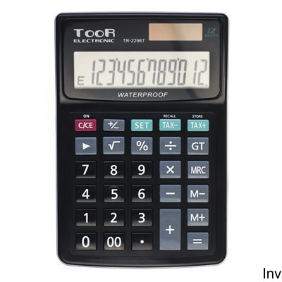 Kalkulator Toor Tr-2296T, 12 Pozycyjny, Wodoodporny 120-1425 Toor