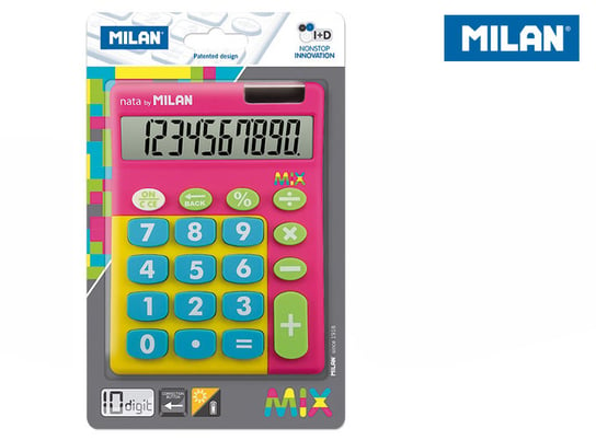 Kalkulator Touch mix na blistrze, różowy Milan