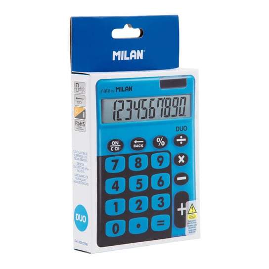 Kalkulator Z Dużymi Klawiszami Milan Duo 150610Tdb Niebieski Milan