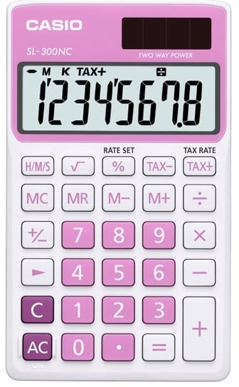 Kalkultor kieszonkowy, różowy Casio