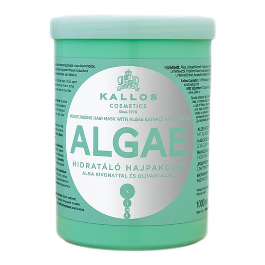 Kallos, Algae, maska nawilżająca z algami, 1000 ml Kallos