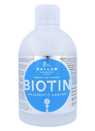 Kallos, Biotin, szampon do włosów słabych i pozbawionych blasku, 1000 ml Kallos