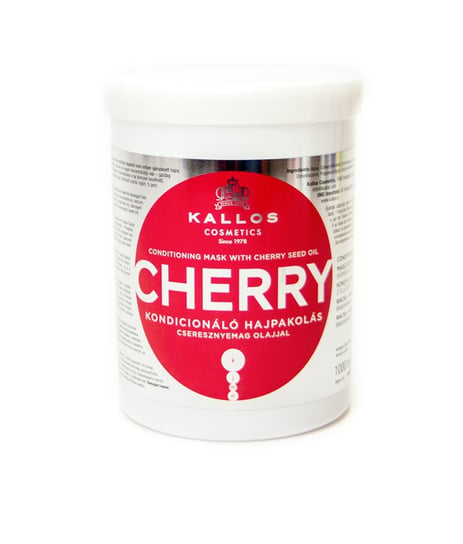 Kallos, Cherry, maska kondycjonująca z olejem z pestek czereśni, 1000 ml Kallos