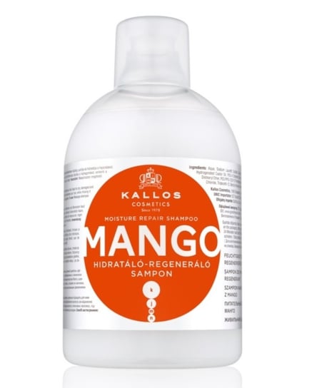 Kallos, KJMN, regenerujący szampon do włosów Mango, 1000 ml Kallos