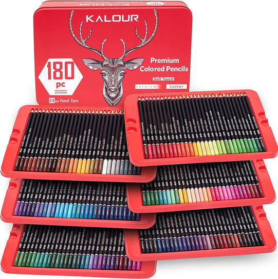 Kalour, Profesjonalny zestaw kredek artystycznych, 180 soft touch premium KALOUR