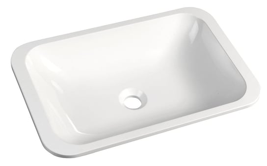 KAMA umywalka kompozytowa 50x26cm, biała, wpuszczana w blat Inna marka