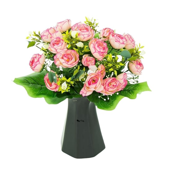 Kamelia Bukiet Kremowo-Różowy Do Wazonu 21 Kwiatów Siima
