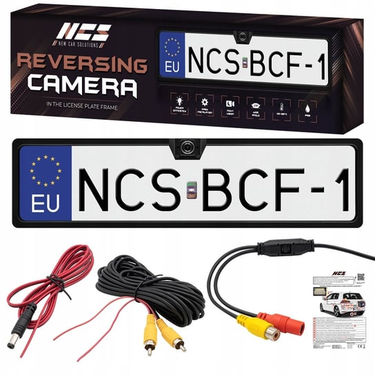 Kamera cofania w ramce tablicy rejestracyjnej 1280p AHD / NTSC FISHEYE 170° NIGHT VISION NCS