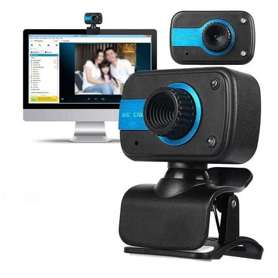 Kamera internetowa WebCam 8817 z mikrofonem (Czarno-Niebieska) Strado
