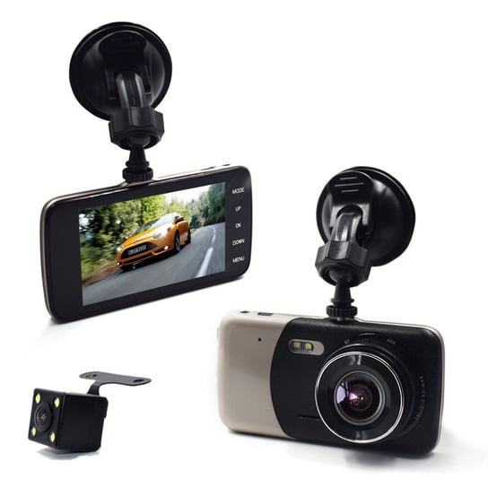 Kamera samochodowa wideorejestrator jazdy + kamera cofania Abcros