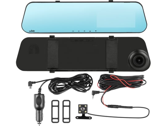 Kamera samochodowa wideorejestrator UGO lusterko + kamera cofania UGO