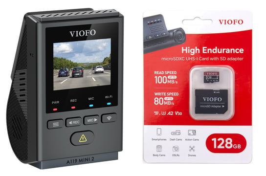 Kamera Samochodowa Wideorejestrator Viofo A119 MINI 2-G + Karta Pamięci 128GBGB Viofo