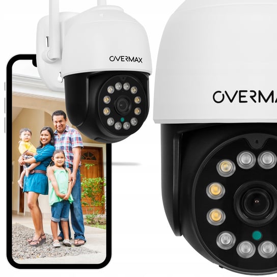 KAMERA ZEWNĘTRZNA OBROTOWA 25s LAN 12 DIOD LED IP66 WIFI Full HD 4x ZOOM Overmax