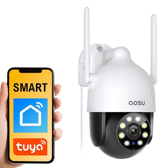 Kamera Zewnętrzna Tuya Aosu Sl-C5L Zaawansowana wizja nocna, automatyczne monitorowanie ludzi, SMART Home Wodoodporna Inna marka