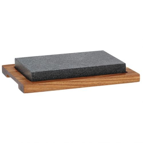 Kamień Do Serwowania Na Podstawie Kela Country, Granit/Drewno Akacji, 24×16×4 Cm Kela
