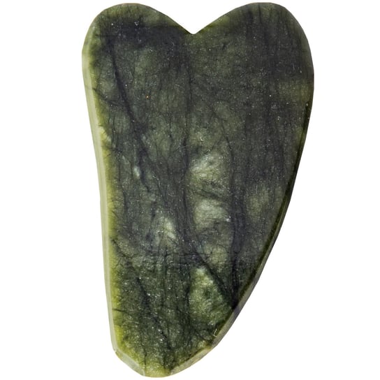 Kamień Gua sha zielony do masażu twarzy poprawia ukrwienie redukuje zmarszczki, codzienna rozluźnia, pielęgnacja Gua sha