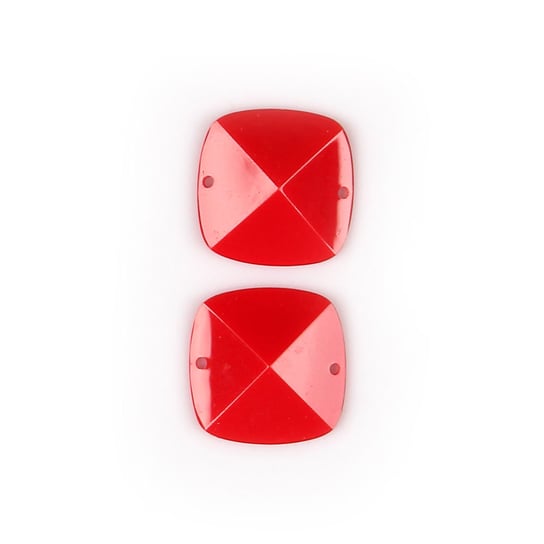 Kamień kwadratowy, Czerwony, 2 sztuki Rico Design GmbG & Co. KG