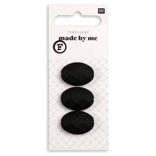 Kamień owalny, Czarny mat, 3 sztuki Rico Design GmbG & Co. KG