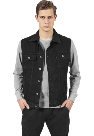 kamizelka DENIM VEST blackdark jeansowa-XXL Urban Classics