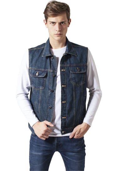 kamizelka DENIM VEST denimblue jeansowa-L Urban Classics