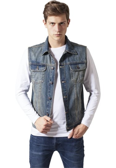 kamizelka DENIM VEST lightblue jeansowa-S Urban Classics