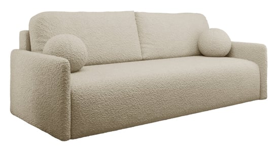 Kanapa GLOVE funkcja spania pojemnik sofa tkanina BARANEK beżowa Inna marka
